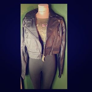 Aeropostale leather jacket never been worn
